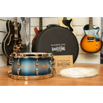 Slingerland Radio King Blue & Silver Lacquer Limited Edition 14x07 