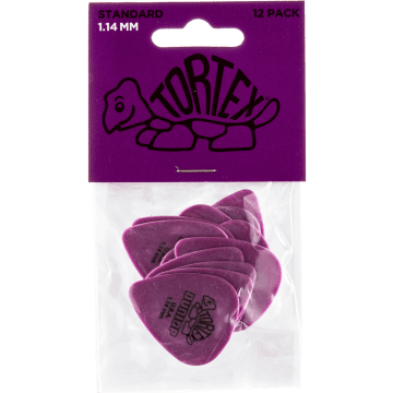 Dunlop Tortex Standard 1.14 Plectrum 12-Pack paars