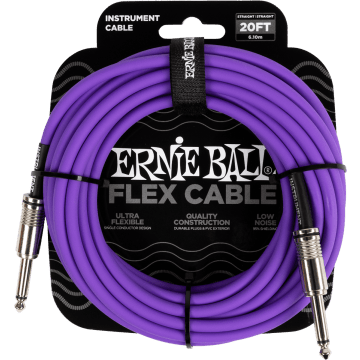 Ernie Ball 6420 Flex Cable 6 meter instrumentkabel violet