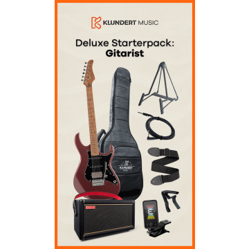 Cort Deluxe Startersset Elektrische Gitaar (Vivid Burgundy)