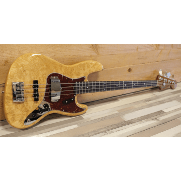 Fender Custom Shop Artisan Maple Burl Jazz Bass, Aged Natural RW