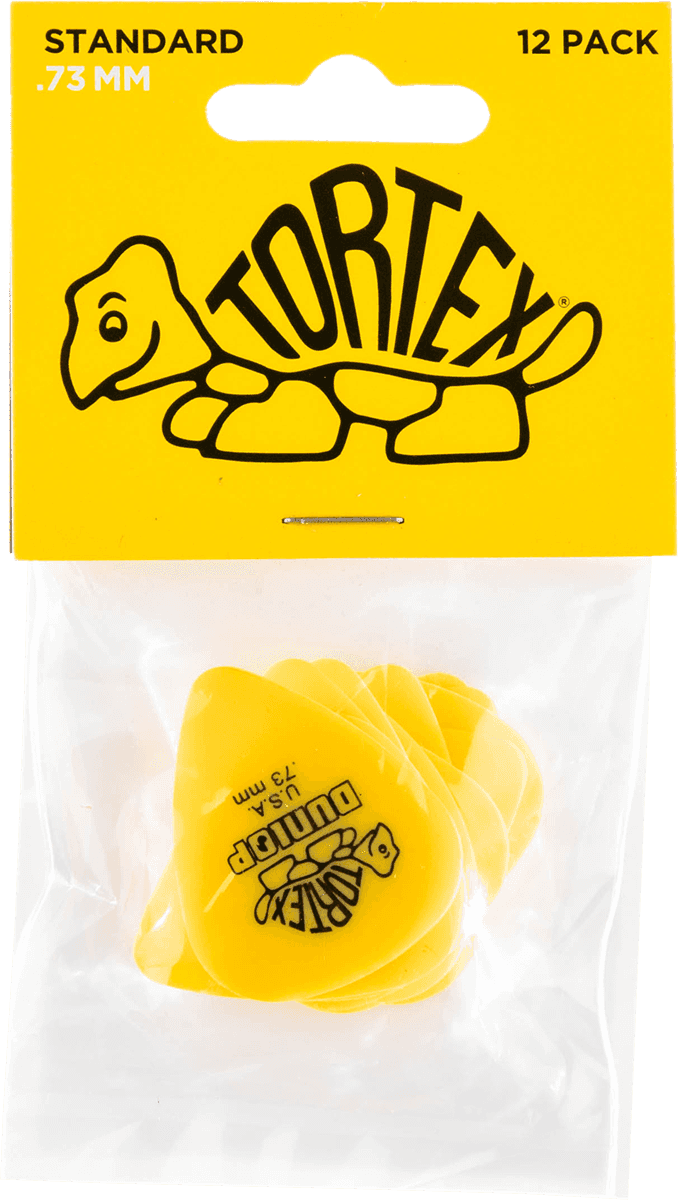 Dunlop Tortex Standard .73 Plectrum 12-Pack geel