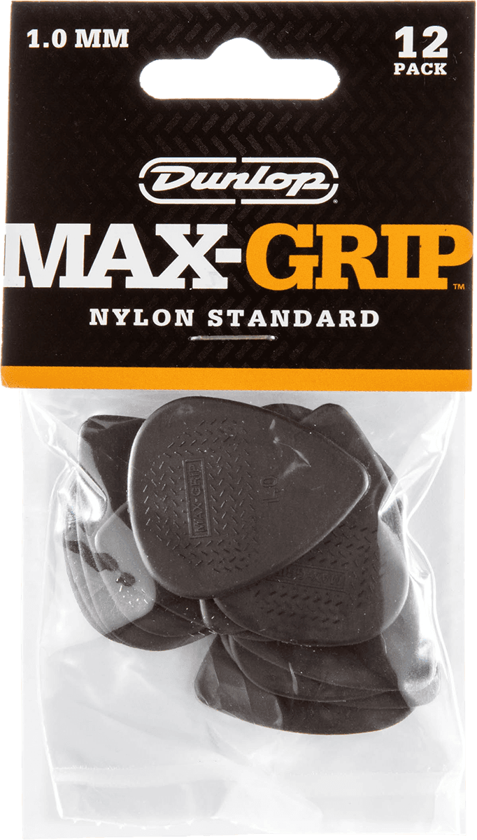 Dunlop 449P100 Max Grip Plectrum 1.00mm 12-Pack