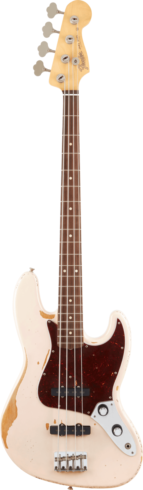 Klundertmusic Fender Flea Jazz Bass, Road Worn Shell Pink RW aanbieding