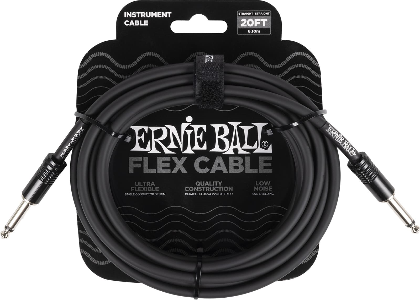Ernie Ball 6435 Flex Cable 6 meter instrumentkabel zwart