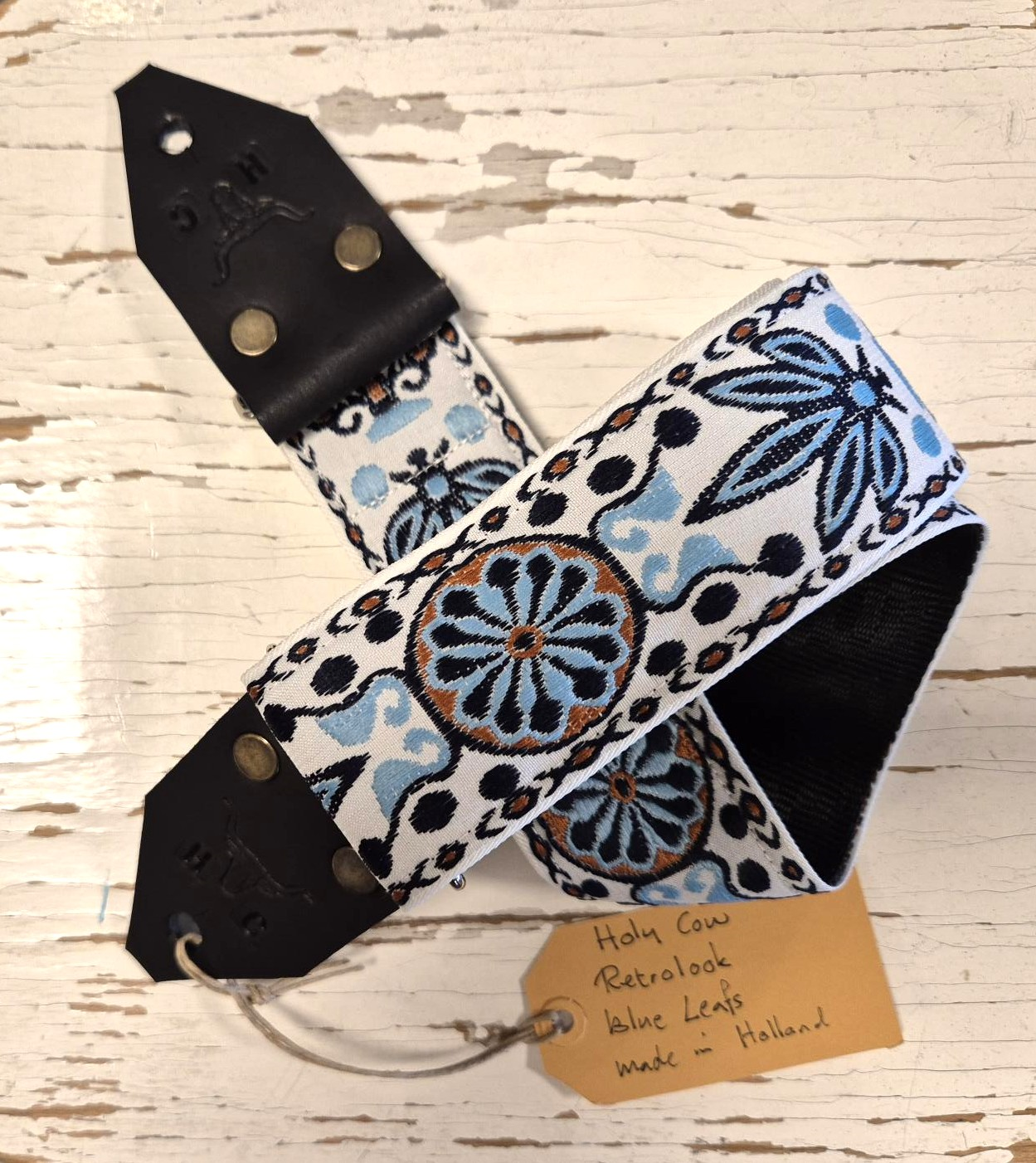 Holy Cow Straps Blue Leaf