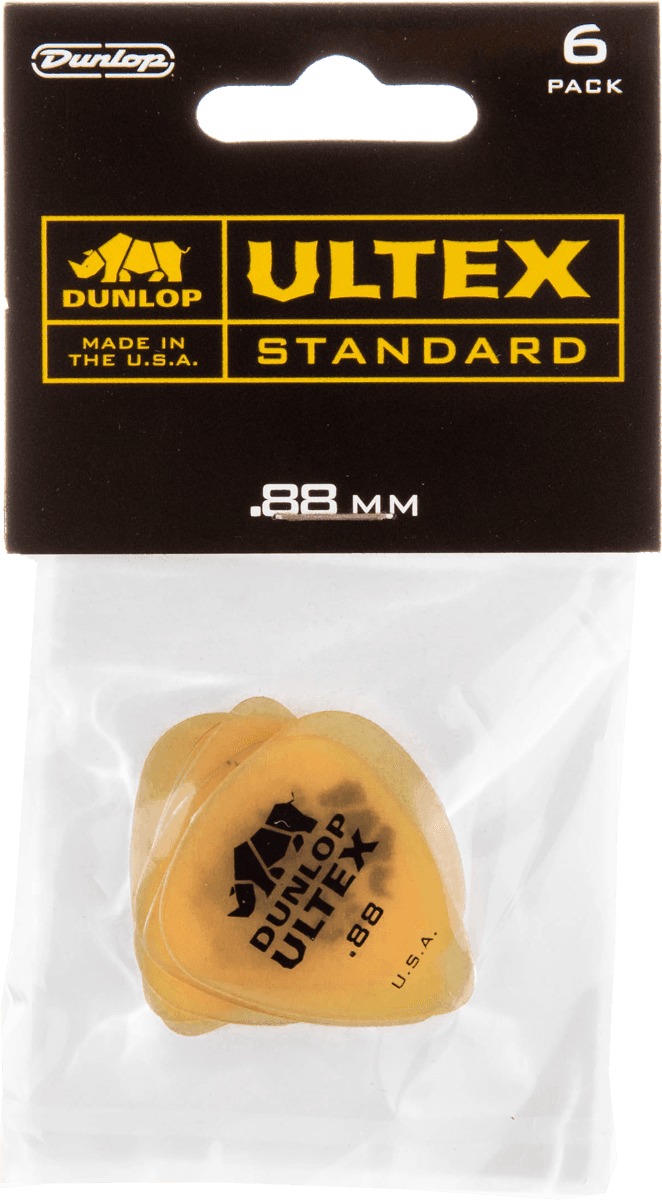 Dunlop 421P88 Ultex Standard Plectrum 0.88mm 6-Pack