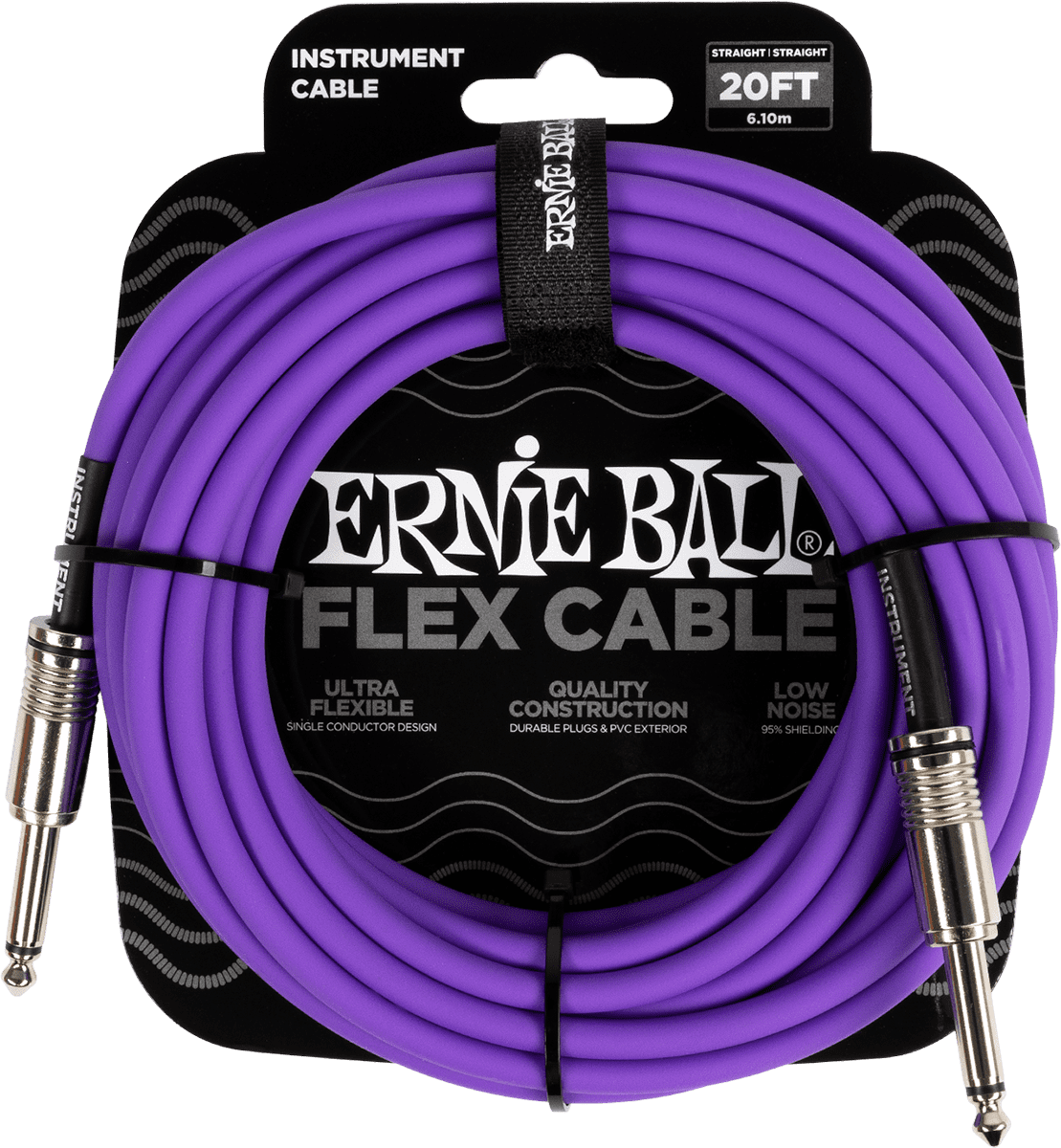 Ernie Ball 6420 Flex Cable 6 meter instrumentkabel violet