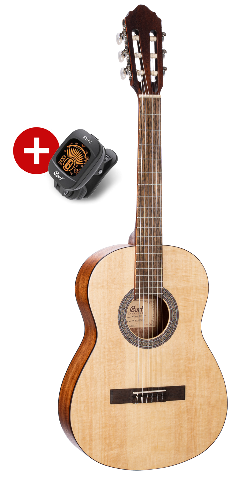 Cort AC200-3/4 Open Pore incl. gigbag en tuner afbeelding