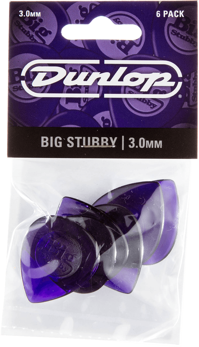 Dunlop 475P3 Big Stubby Plectrum 3.0mm 6-Pack