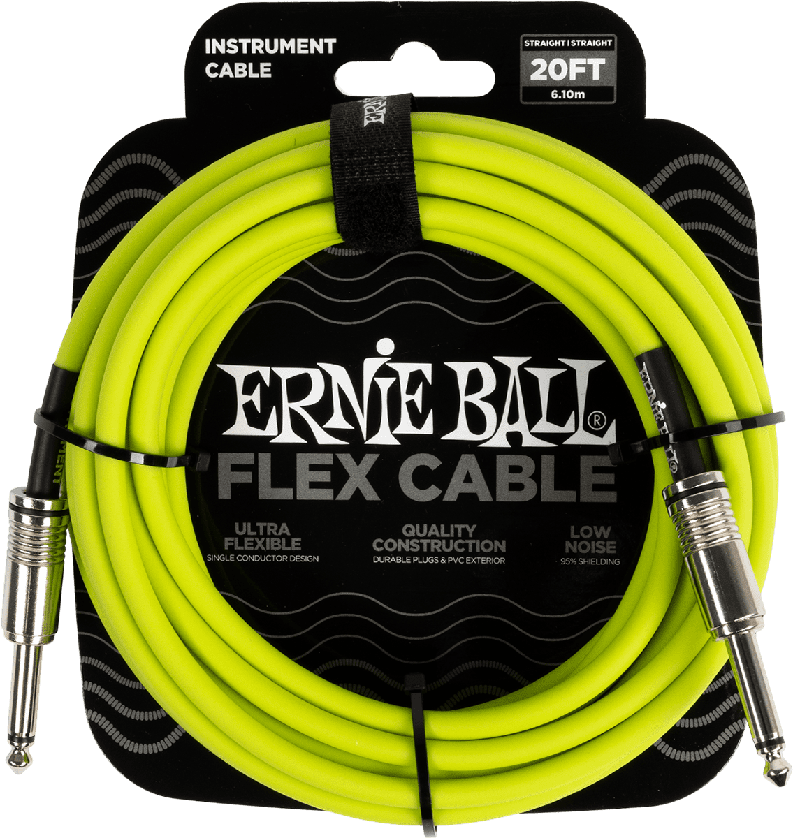 Ernie Ball 6419 Flex Cable 6 meter instrumentkabel groen