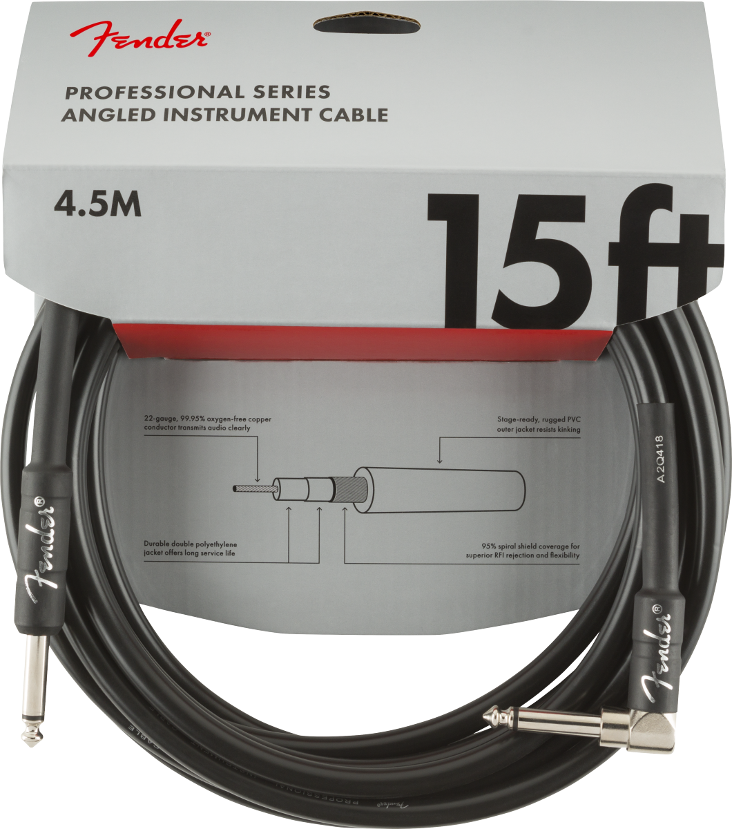 Fender Professional Series instrumentkabel 4,5 m - Gitaarkabel