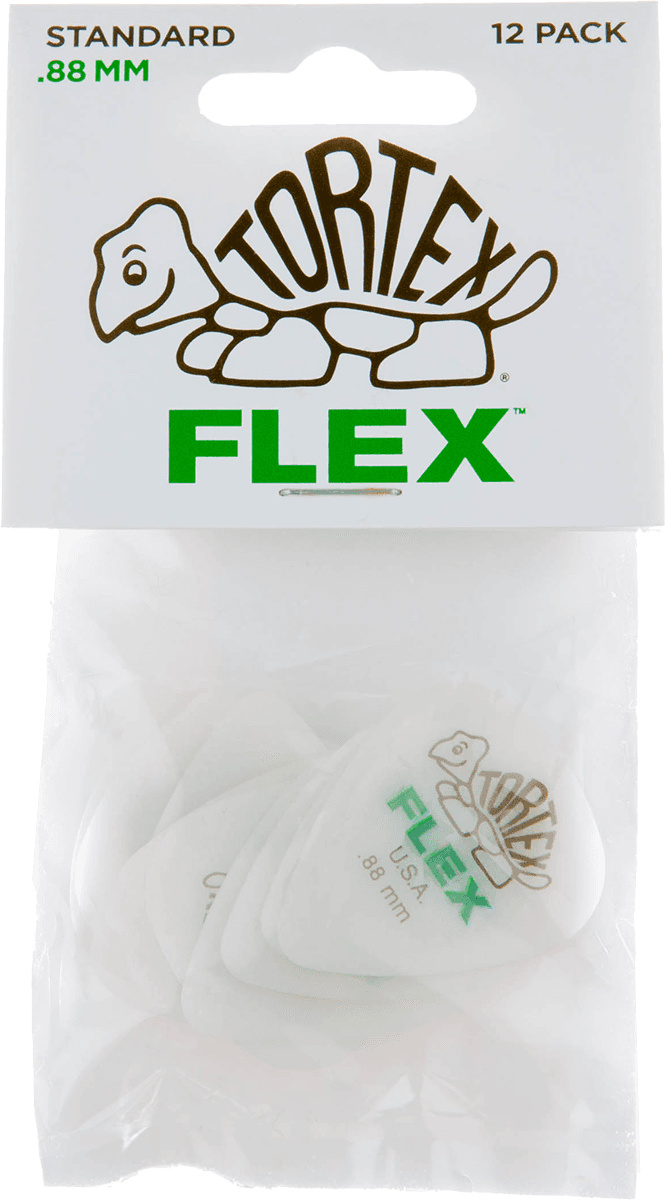 Dunlop 428P88 Tortex Flex Standard Plectrum 0.88mm 12-Pack