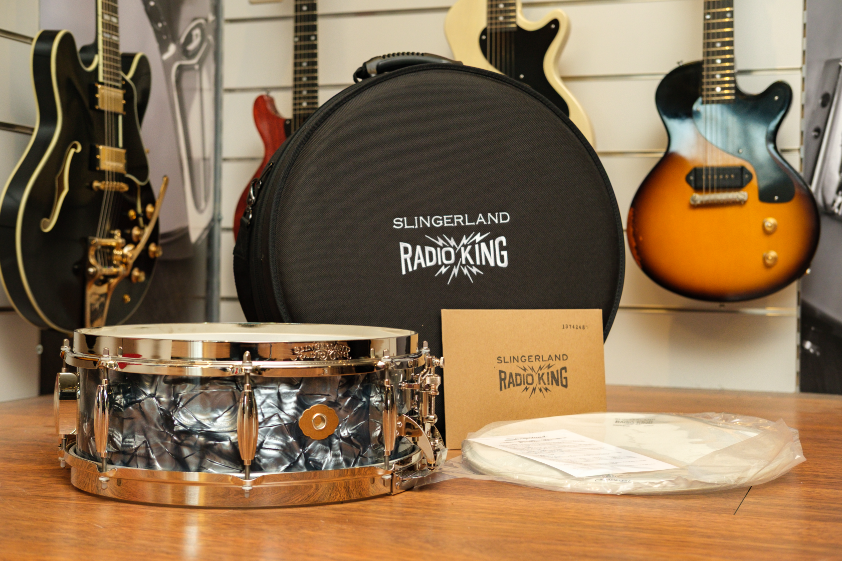 Slingerland Radio King Black Diamond Pearl Wrap Limited Edition 14x05