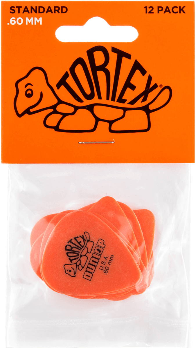 Dunlop Tortex Standard .60 Plectrum 12-Pack oranje