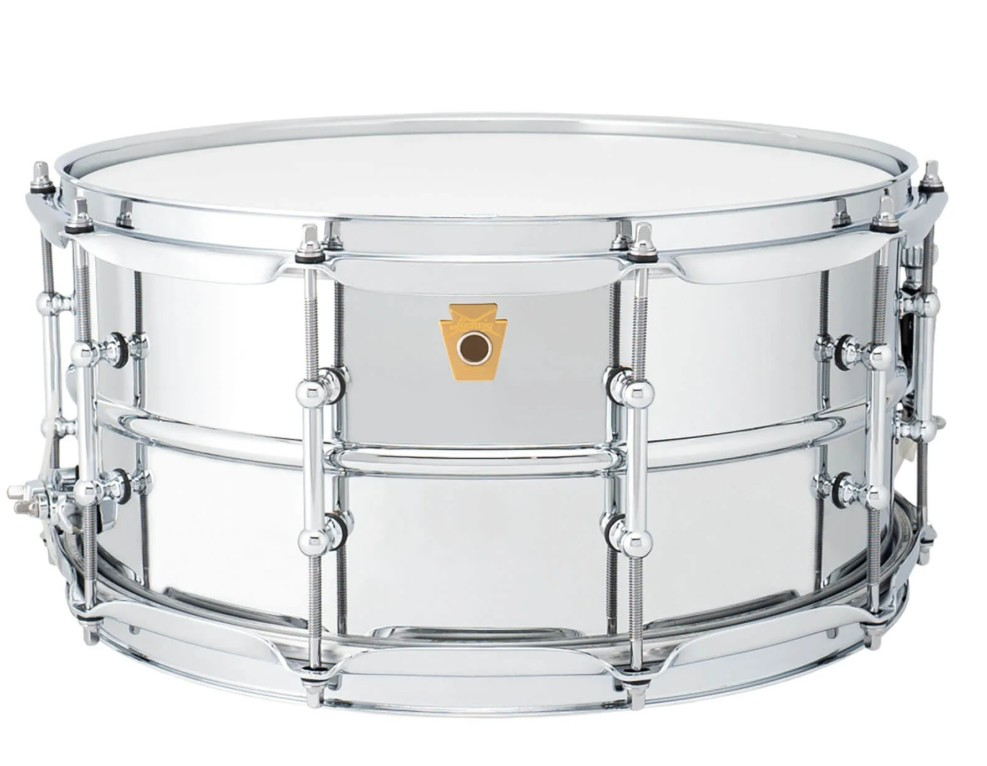Ludwig LB402BT 14x6.5 Supraphonic, Chrome over Brass, Tube Lugs afbeelding