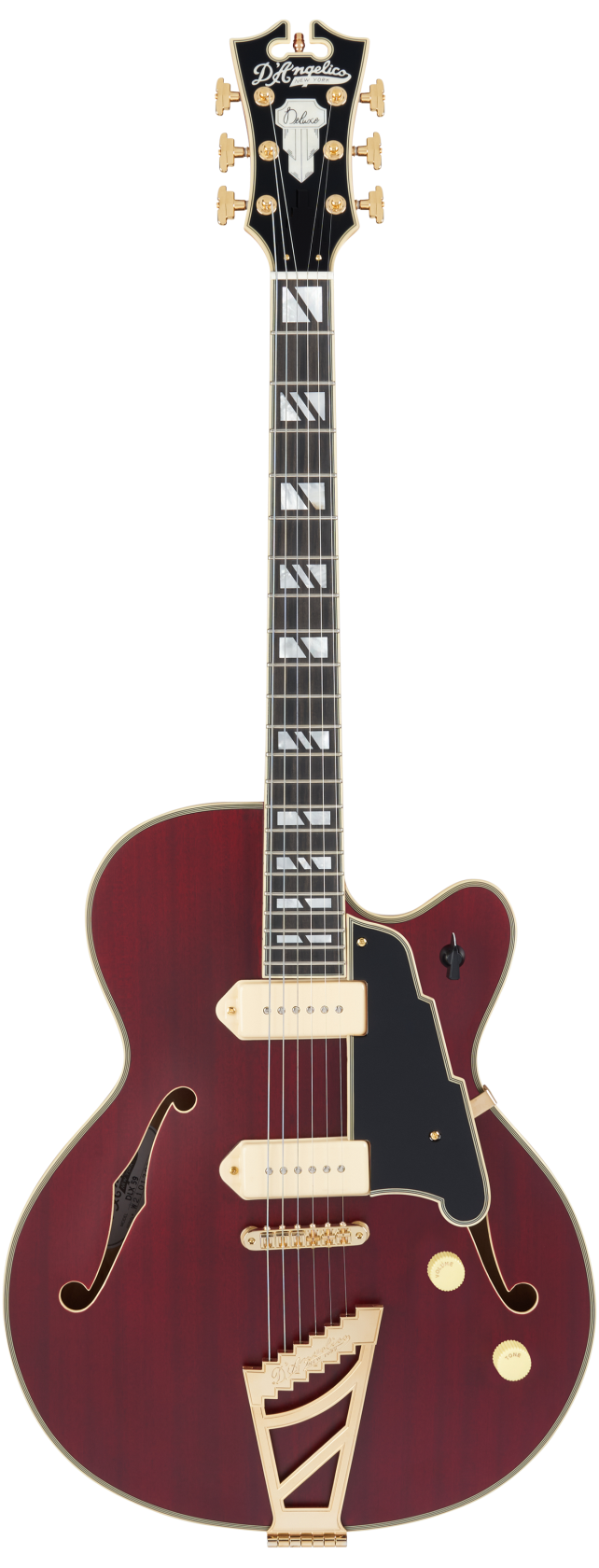 D'angelico Deluxe 59 Satin Trans Wine afbeelding