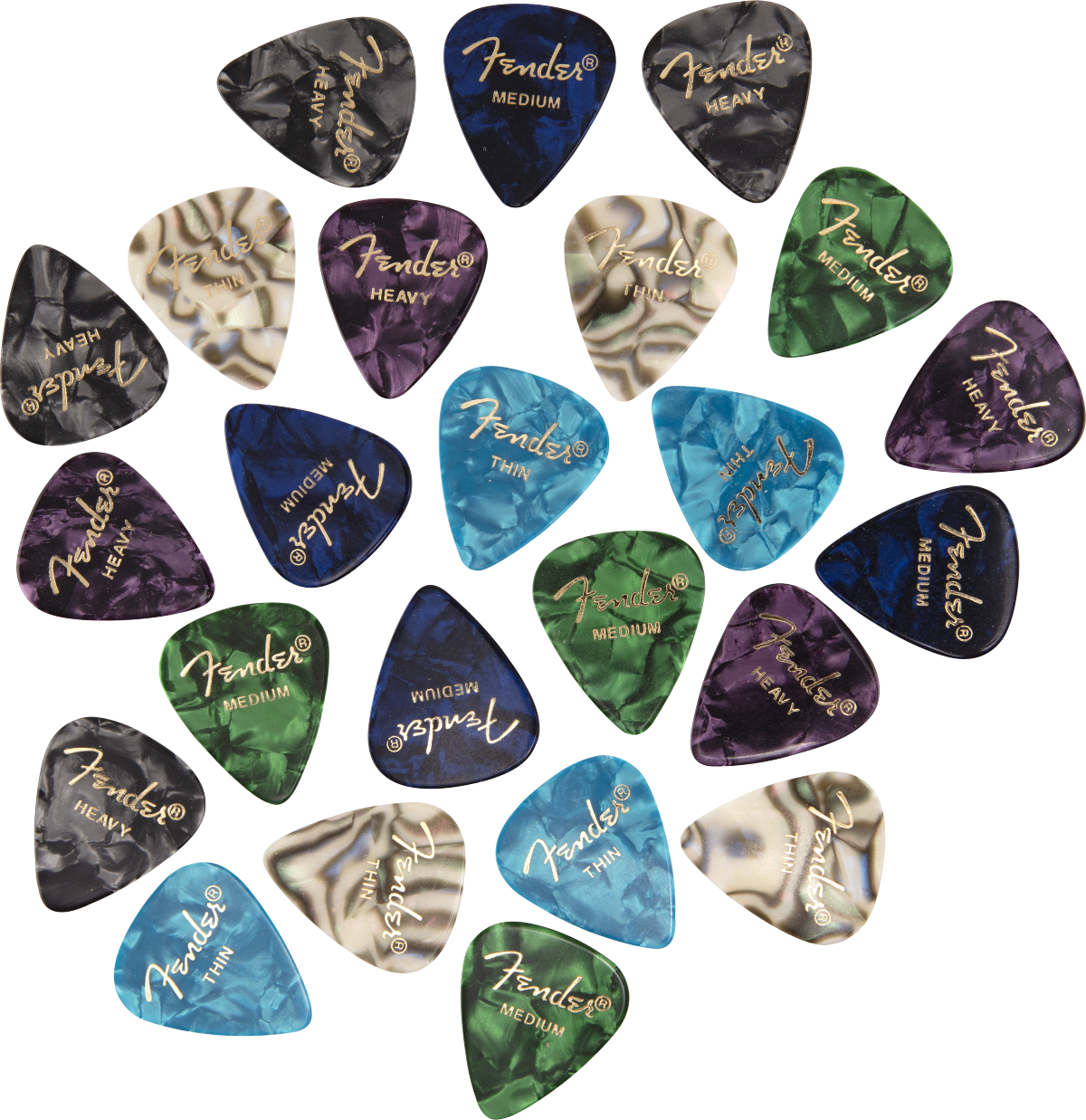 Fender 351 Shape Premium Picks -24 Pack