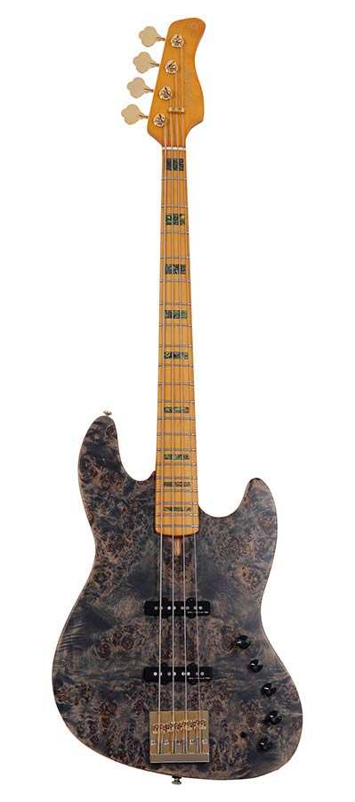 Sire Marcus Miller V10 Swamp Ash 4 Transparant Black Satin