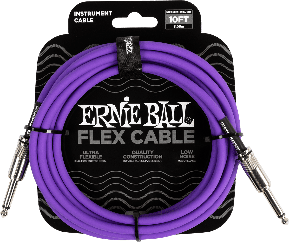 Ernie Ball 6415 Flex Cable 3 meter instrumentkabel violet