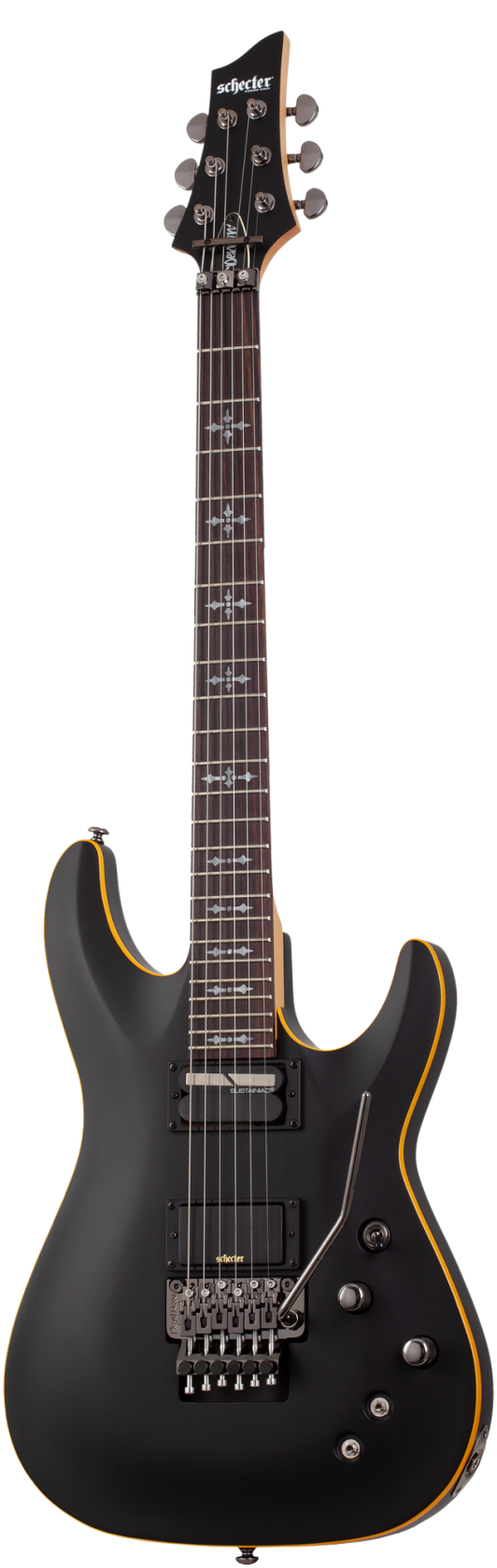Schecter Demon-6 FR S, Black Satin afbeelding