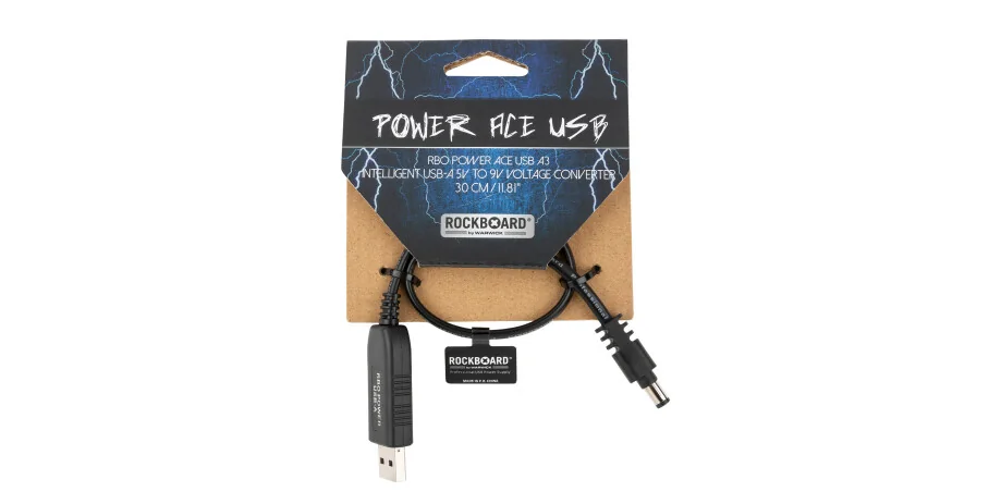 RockBoard Power Ace Intelligent USB-A 5V to 9V Voltage Converter, 30 cm