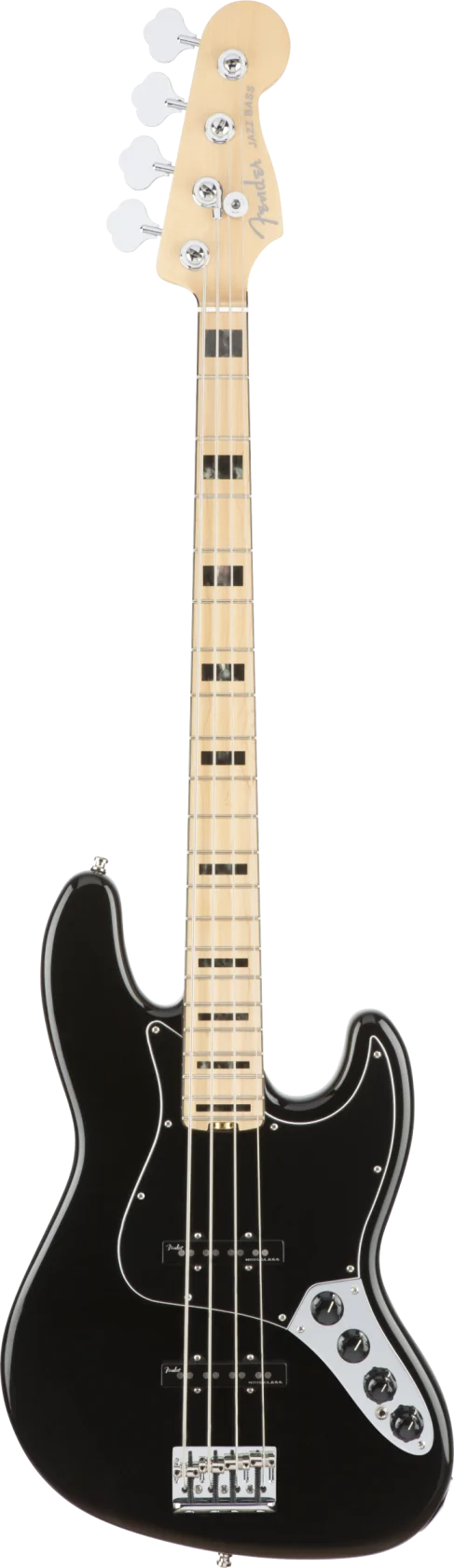 Fender American Elite Jazz Bass, Black MN incl. case (occasion)