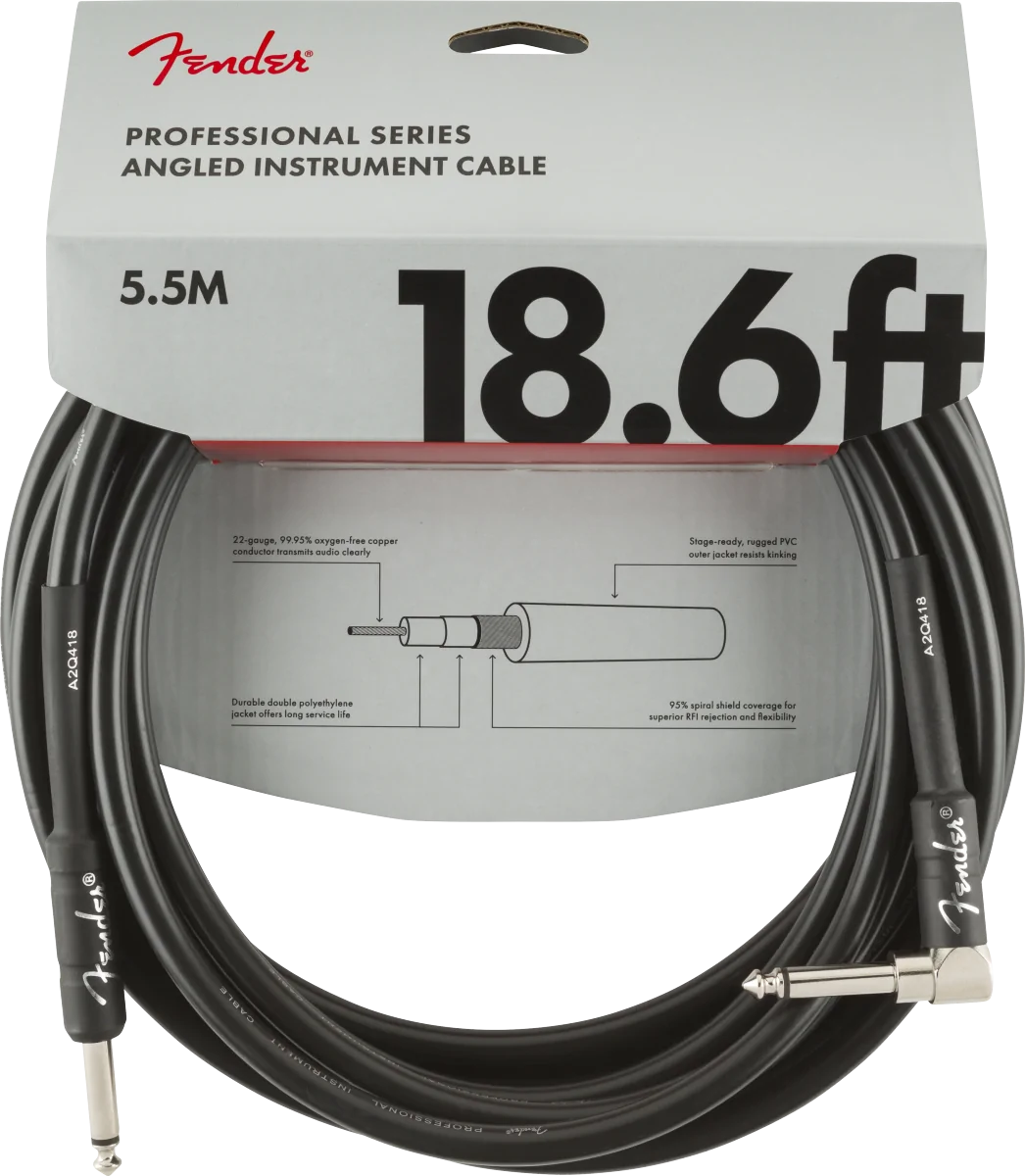 Fender Instrumentkabel Professional Series, Jack-Jack Haaks, 5.5m