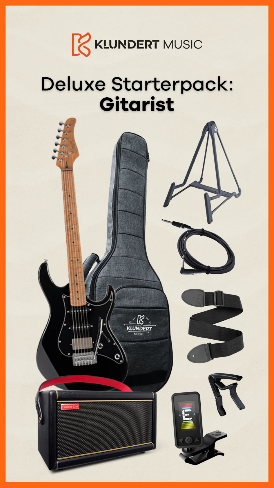 Cort Deluxe Startersset Elektrische Gitaar (Black)