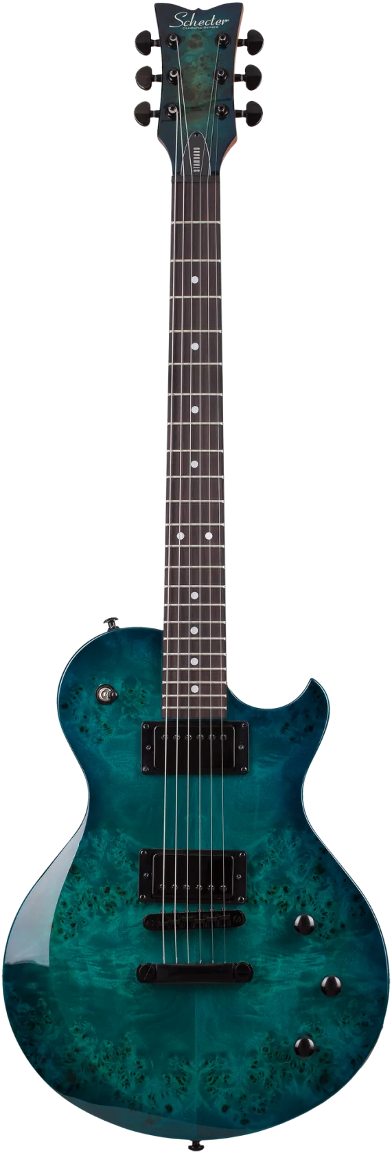 Schecter Solo II Standard, Ocean Blue Burl
