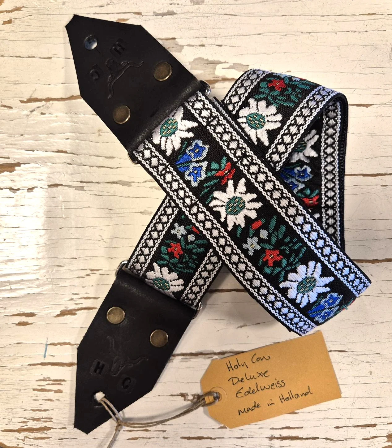 Holy Cow Straps Deluxe Edelweiss