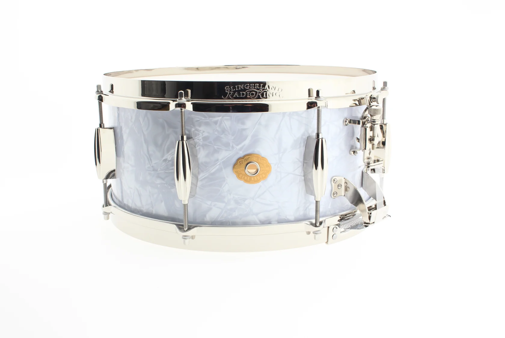 Slingerland Gene Krupa LTD Radio King 14"x6,5" White Marine Pearl Wrap Snare Drum 