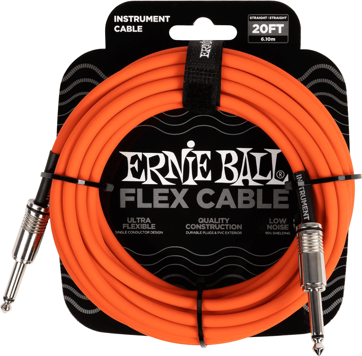 Ernie Ball 6421 Flex Cable 6 meter instrumentkabel oranje
