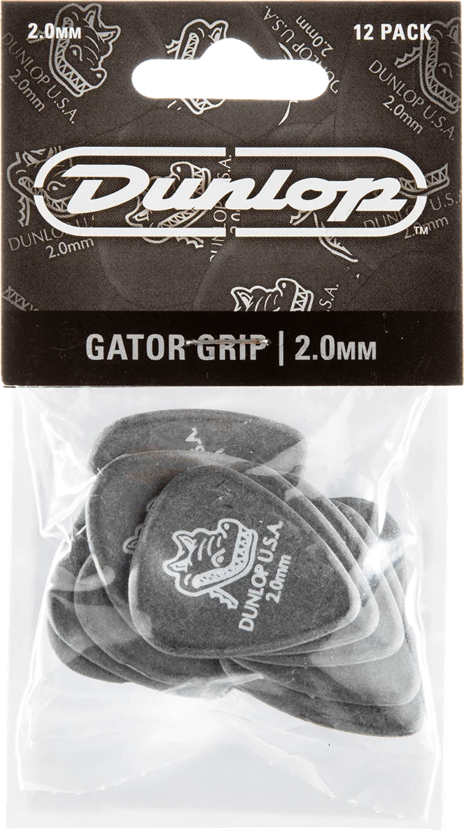 Dunlop 417P200 Gator Grip Plectrum 2.00mm 12-Pack