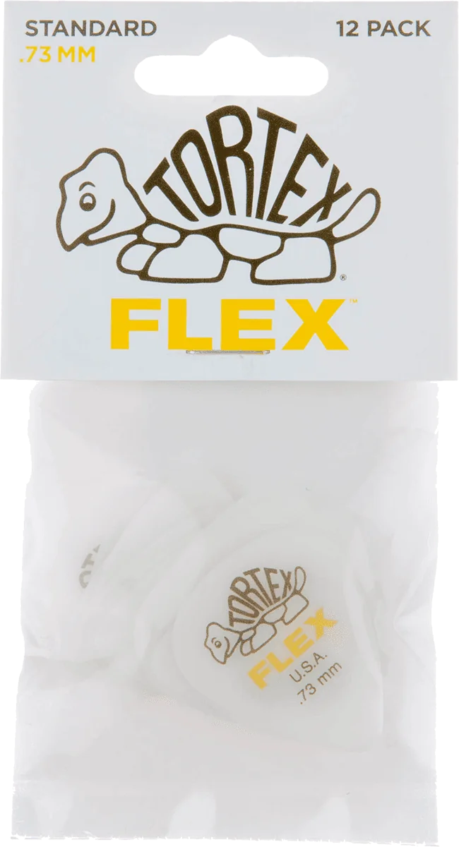 Dunlop 428P73 Tortex Flex Standard Plectrum 0.73mm 12-Pack