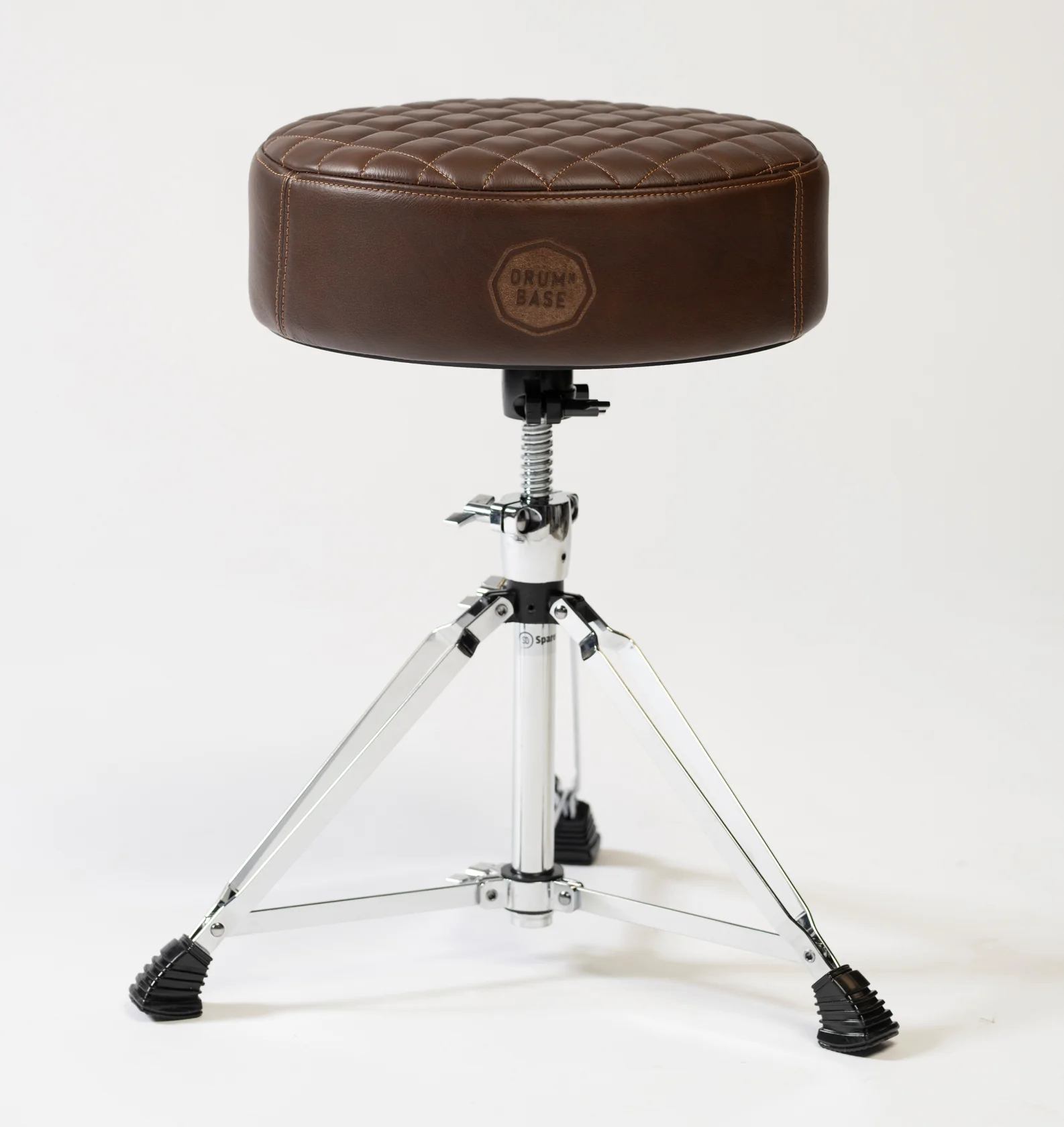 DRUMnBASE Full Grain Leather Drum Throne, Brown