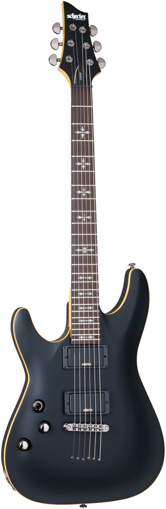 Schecter Demon-6 , Aged Black Satin - Linkshandig