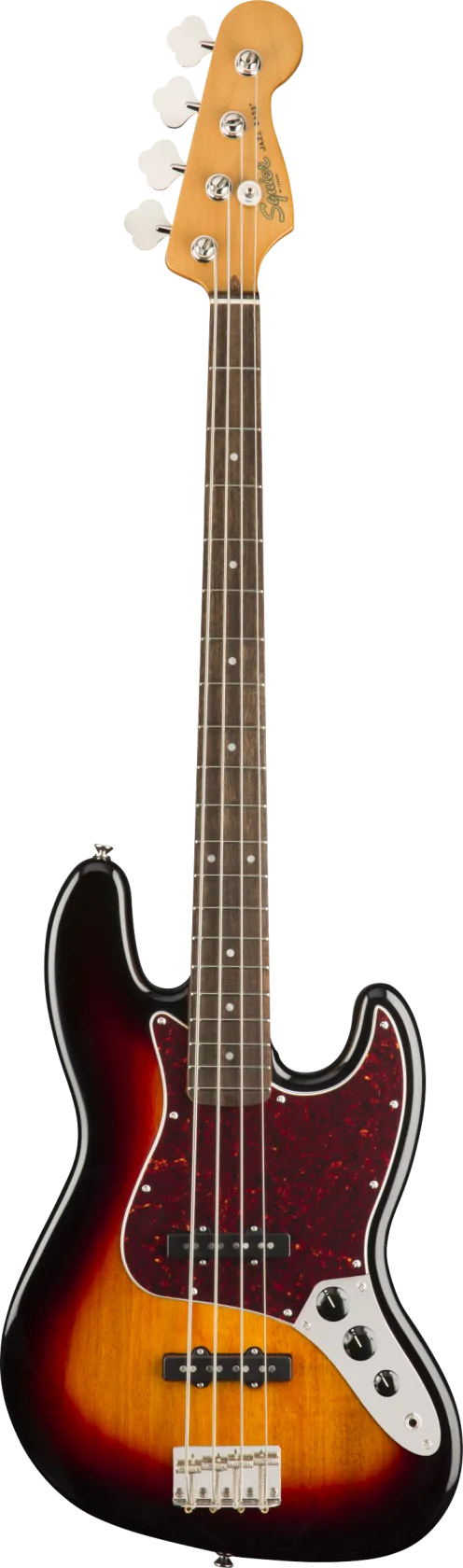 Squier Classic Vibe '60s Jazz Bass, 3-Color Sunburst, Laurel Fingerboard