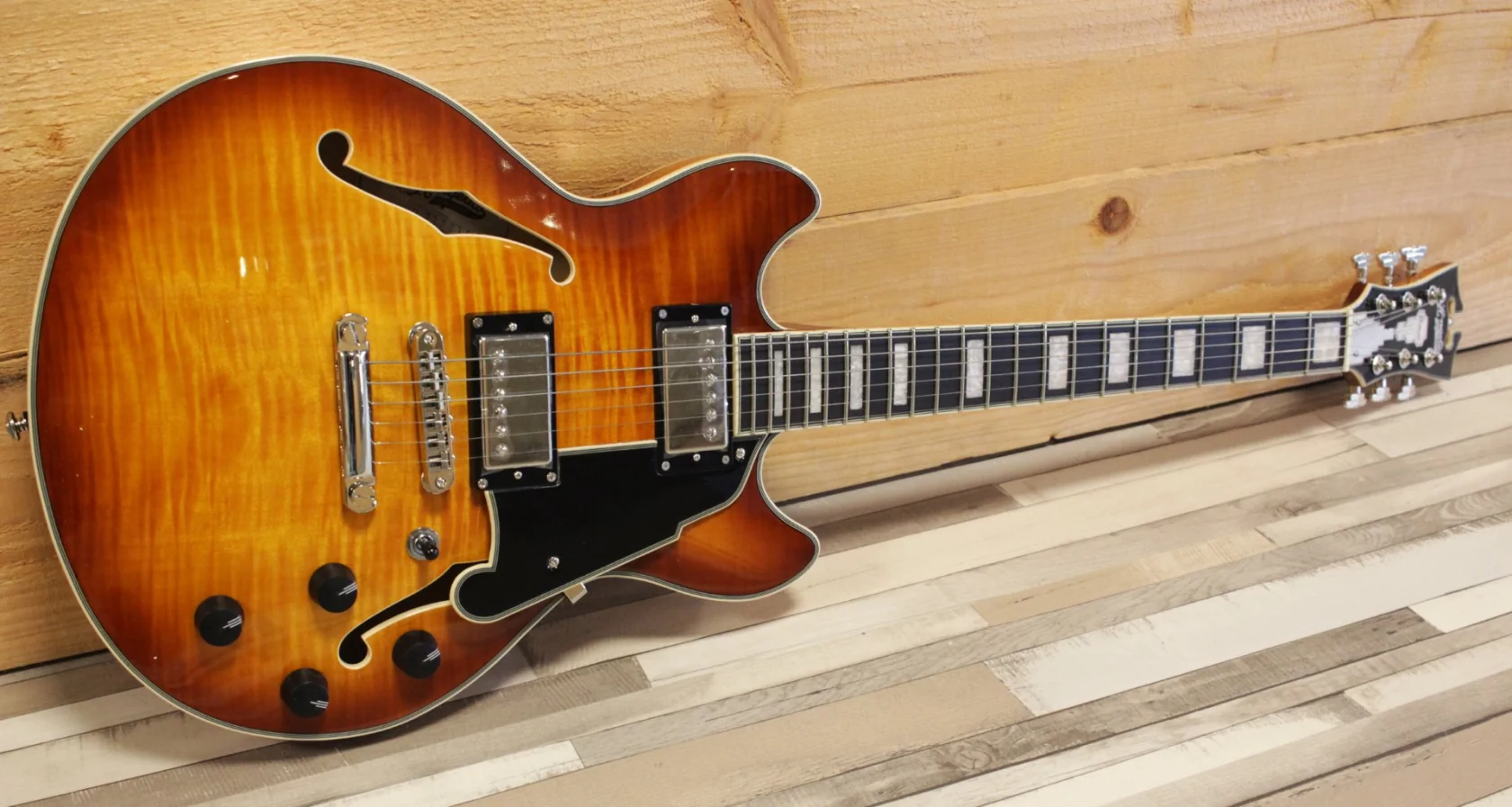 D'angelico Premier Mini DC Dark Iced Tea Burst