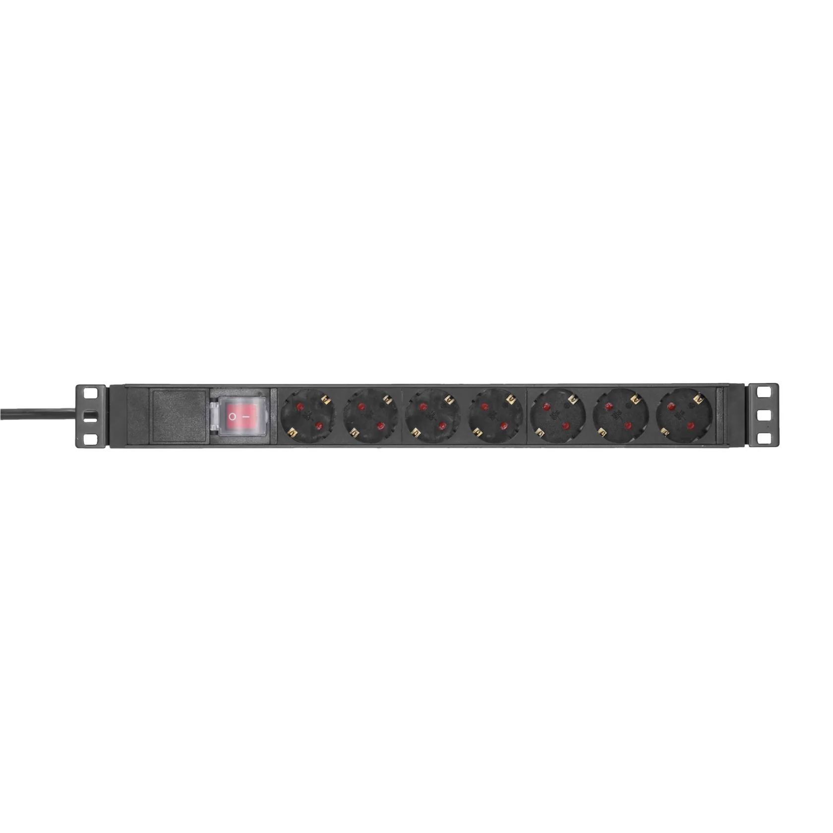 Adam Hall 87471X7 19" Power Strip 1HE with switch & protection cap