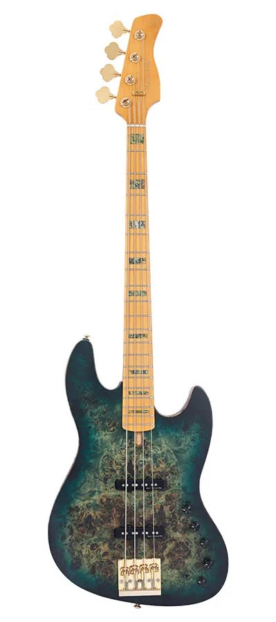 Sire Marcus Miller V10 Swamp Ash 4 Transparant Green Satin
