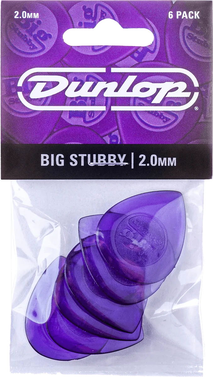 Dunlop 475P2 Big Stubby Plectrum 2.0mm 6-Pack
