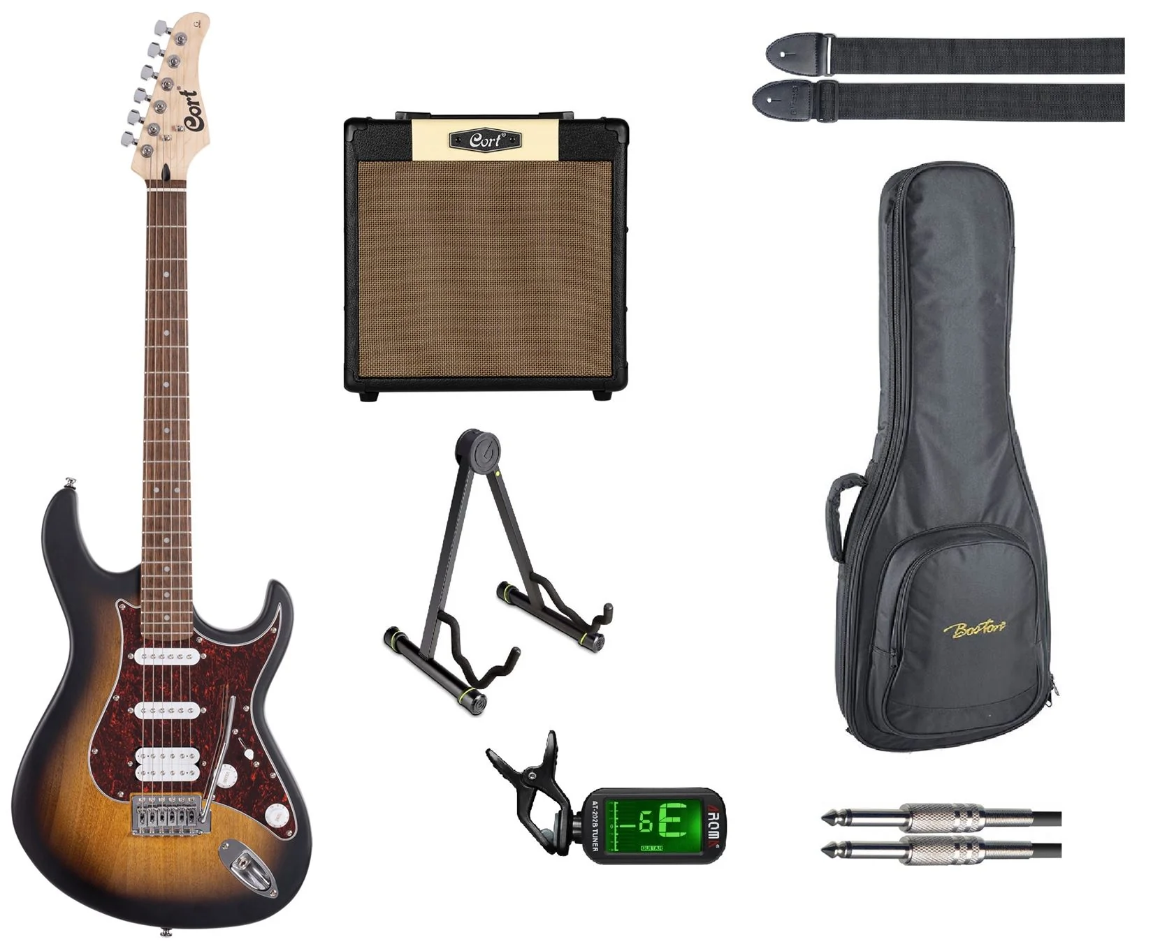 Cort Startersset Elektrische Gitaar (Sunburst) ALL-ROUND