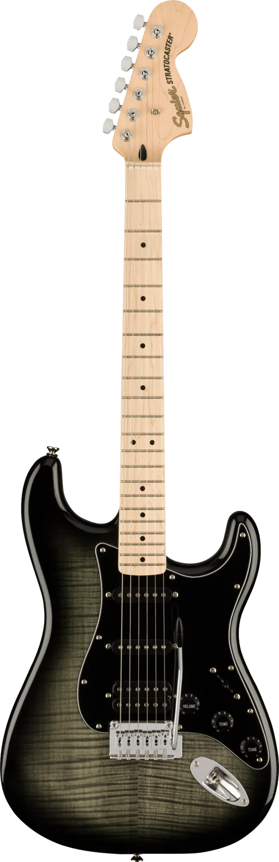 Squier Affinity Stratocaster FMT HSS, Black Burst MN