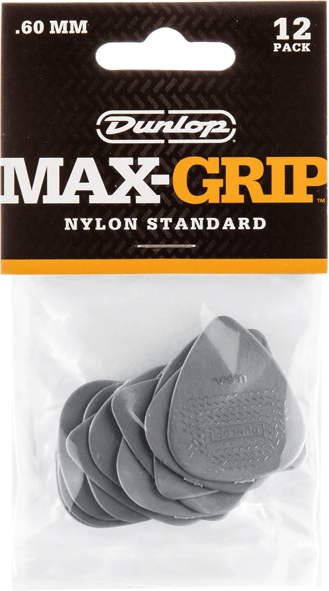 Dunlop 449P060 Max Grip Plectrum 0.60mm 12-Pack