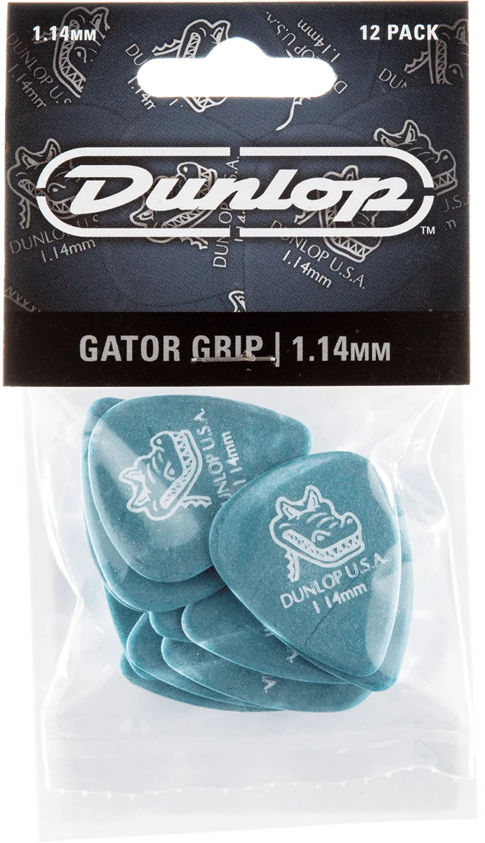 Dunlop 417P114 Gator Grip Plectrum 1.14mm 12-Pack