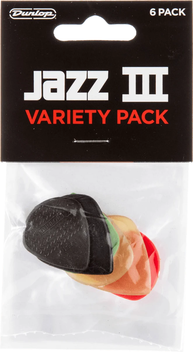 Dunlop PVP103 Jazz III Variety Plectrum 6-Pack