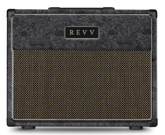 Revv 1x12" Cabinet 90-watt, Extension Cabinet Black Western/Salt 'n Pepper
