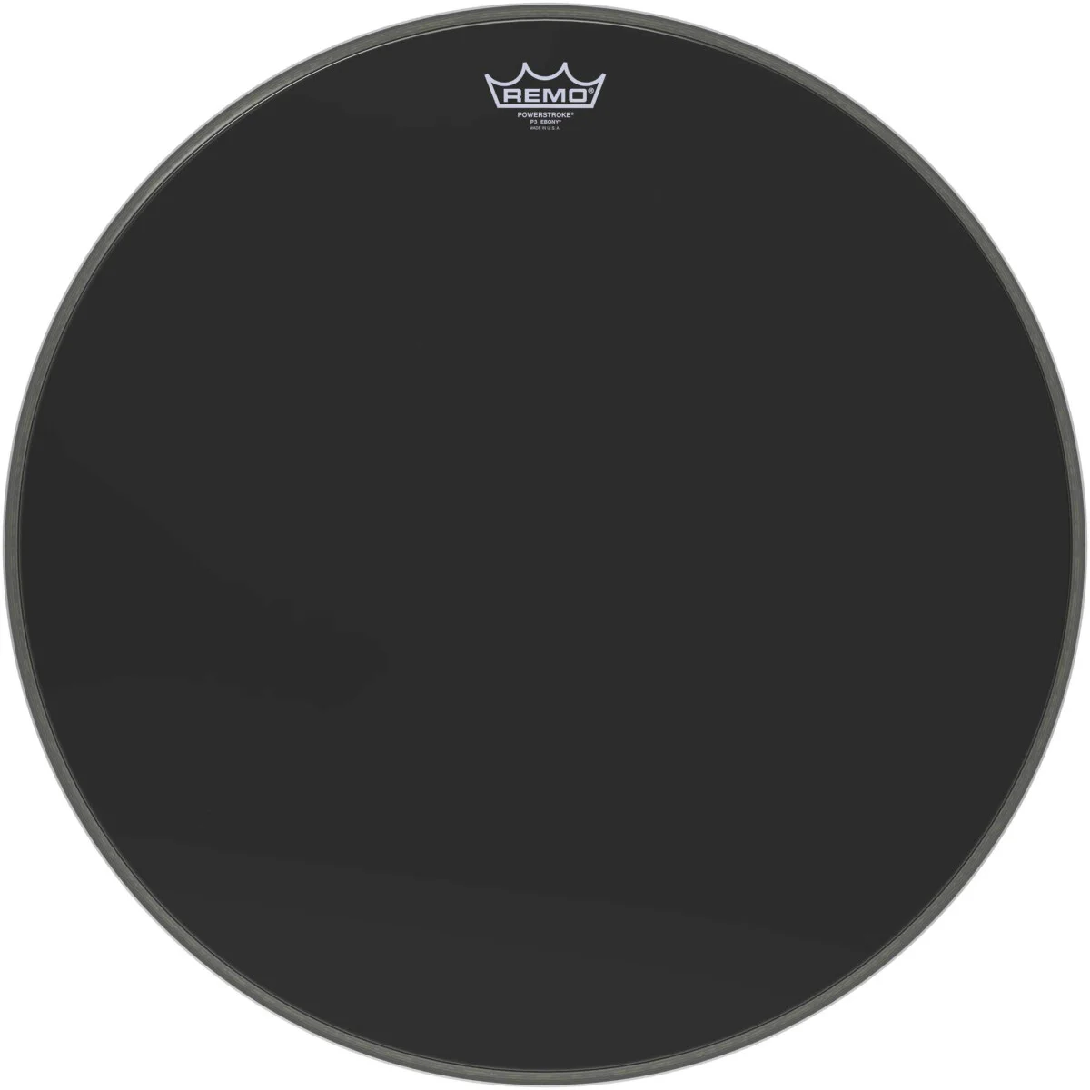 Remo 22" Powerstroke P3 Ebony Bass + Dynamo Template, P3-1022-ES