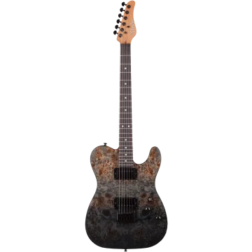 Schecter PT Standard, Black Fade Burst Burl